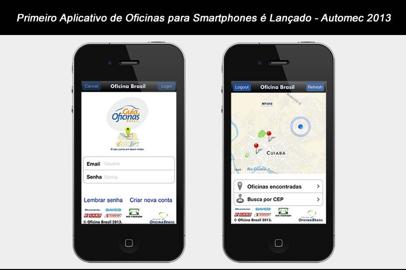 Primeiro aplicativo de oficinas para smartphones