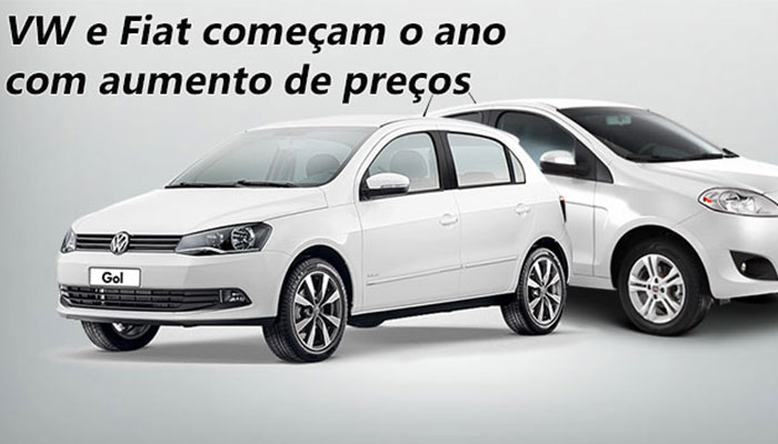 Aumento de Preço Volkswagen e Fiat Aumento de Preço Volkswagen e Fiat